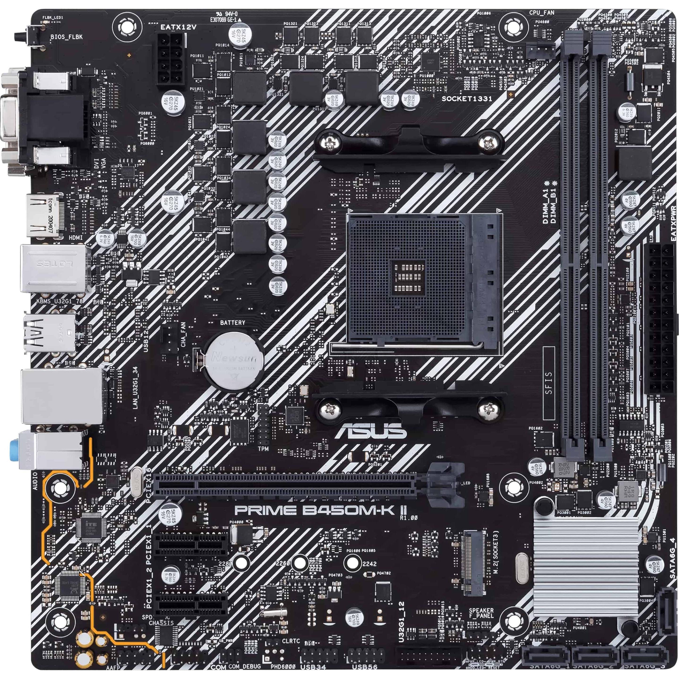 ASUS PRIME B450M-K II (AM4, AMD B450, mATX), Mainboard