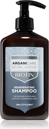 Actual product image Arganicare Biotin Regenerating Shampoo - for fine hair, 400 ml (400 ml, Liquid shampoo)