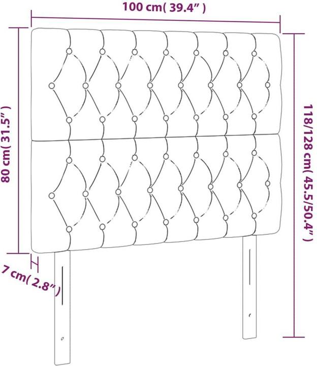 Immagine prodotto vidaXL Daniella (100 x 7 x 128 cm)