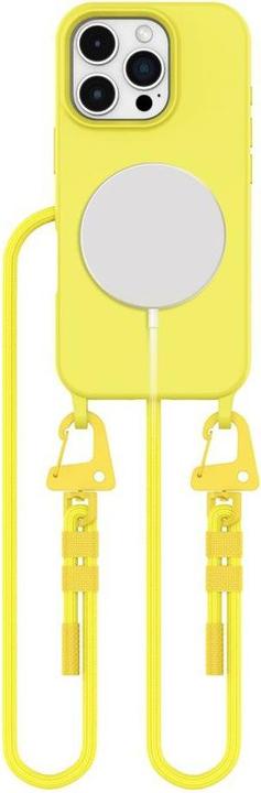 Actual product image Tech-Protect MagNecklace MagSafe Case with Lanyard for iPhone 16 Pro Max - Yellow