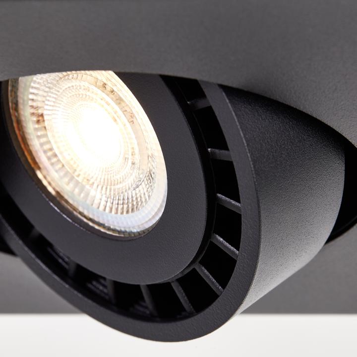 Actual product image Brilliant Doro LED ceiling light 2flg sand black (345 lm, GU10)
