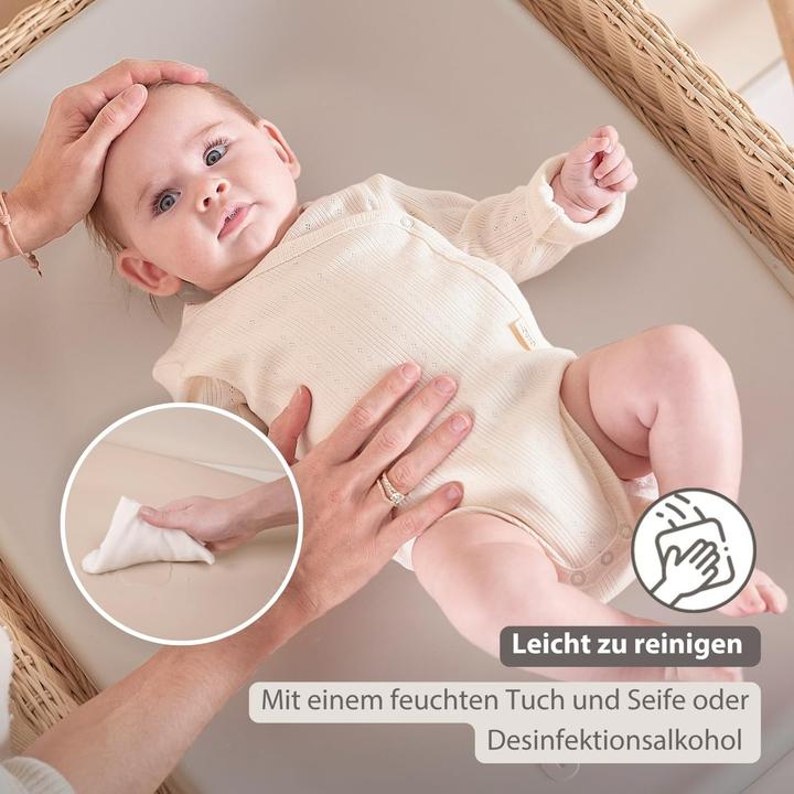 Productafbeelding Nattou changing mat made of soft PU foam washable changing mat approx 50 x 70 cm Softy clay colours (50 x 70 cm)