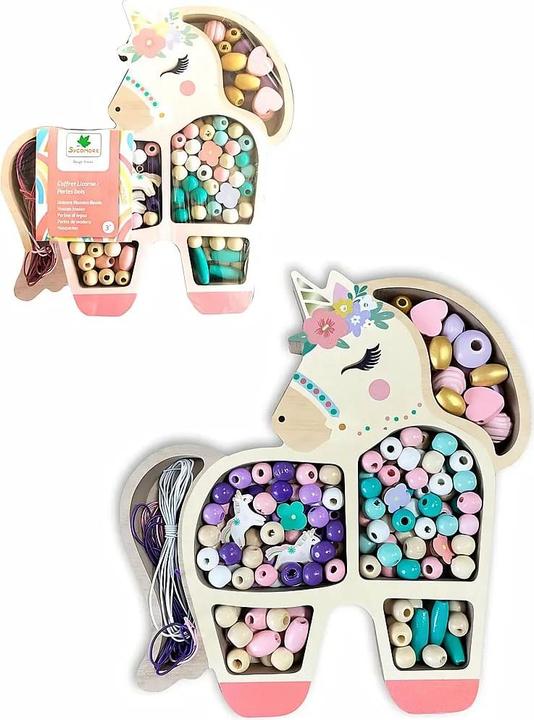 Image du produit Sycomore COFFRET PERLES BOIS LICORNE 170PCS (FR-DE-IT)