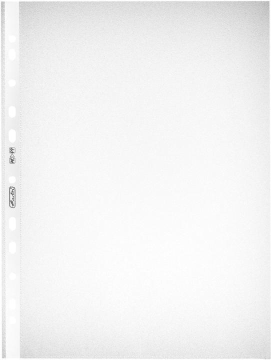 Image du produit Herlitz Pochette de présentation, DIN A4, grainée, 0,055 mm en film PP, perforation européenne, indélébile (A4, 100 x)