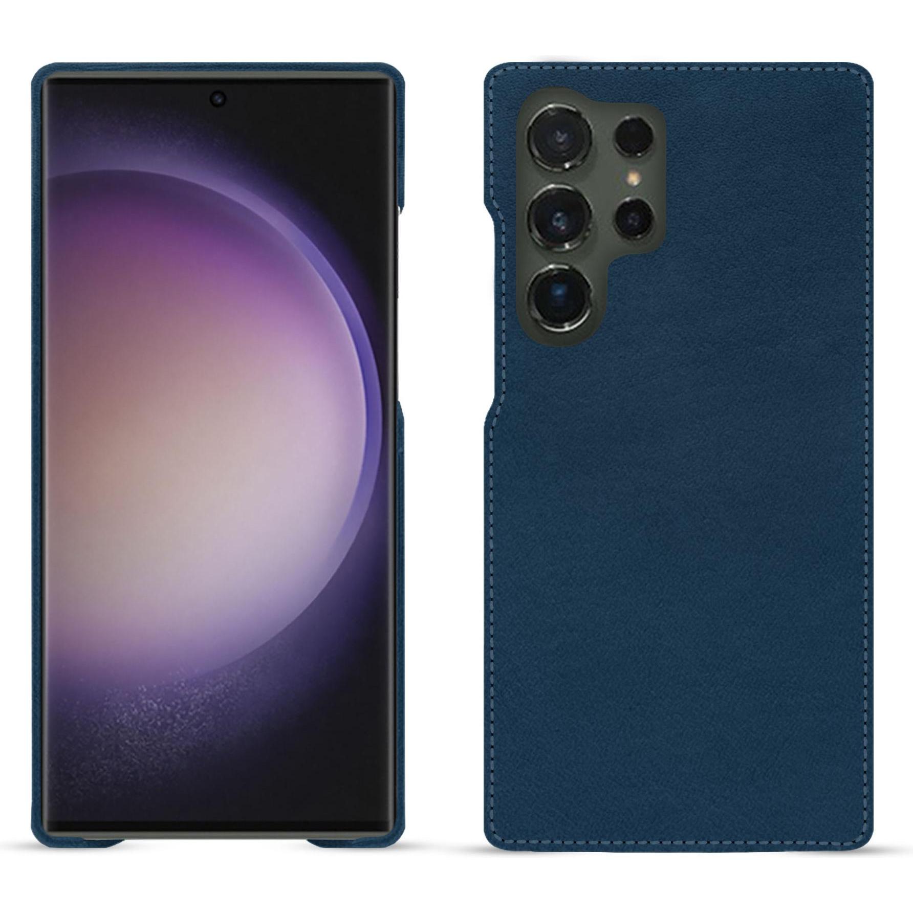 Noreve Lederschutzhülle (Samsung Galaxy S24 Ultra), Smartphone Hülle, Blau