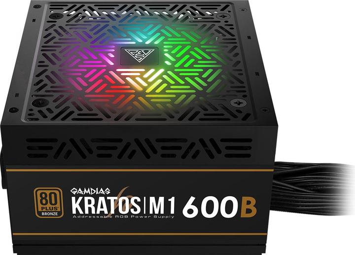 Actual product image Gamdias Alimentation ATX Kratos M1-600B RGB - 600W (Noir) Bronze (600 W)