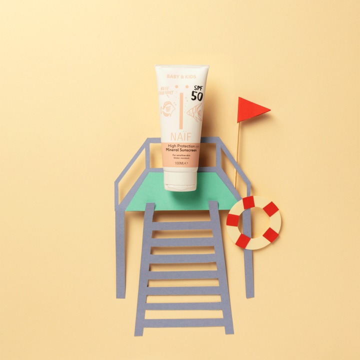 Actual product image Naïf Sunscreen (Suntan cream, SPF 50, 100 ml, 133 g)