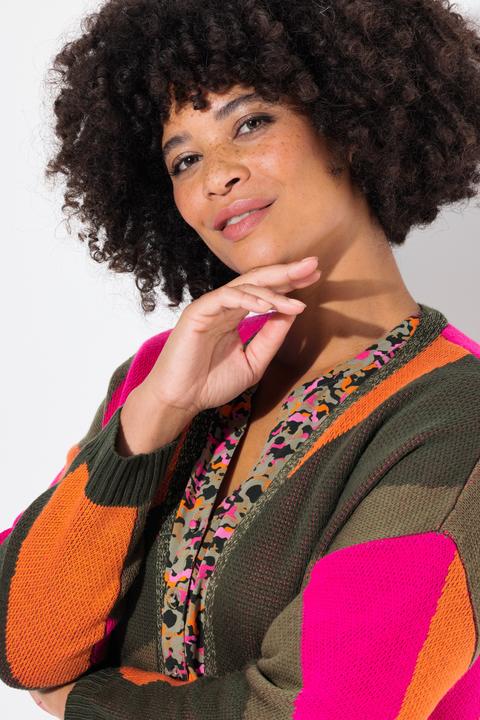 Produktbild Angel of Style Long-Strickjacke, Feinstrick, Colormuster, offene Form (58)