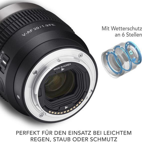 Actual product image Samyang V-AF 20mm F1.9 Sony-E (Sony E, full size)