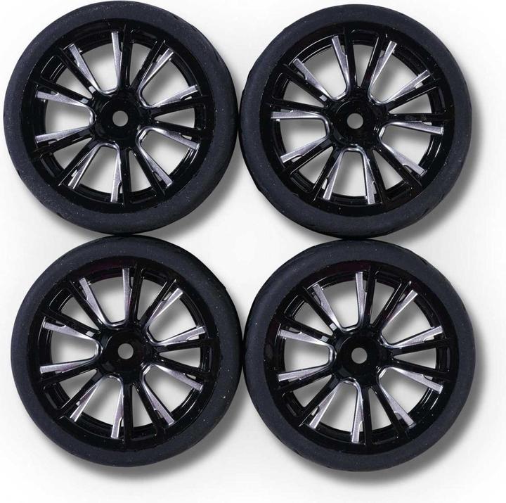 Immagine prodotto Carson 1:10 Set di ruote M-Design (4) argento/nero.