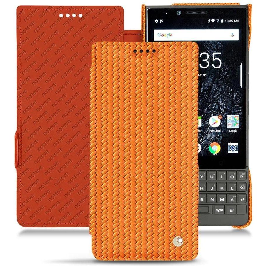 Thumbnail - Noreve Lederschutzhülle horizontal (Blackberry KEY2), Smartphone Hülle, Orange