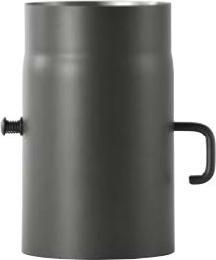 Actual product image Bertrams Chimney pipe with butterfly valve Ø120mm black