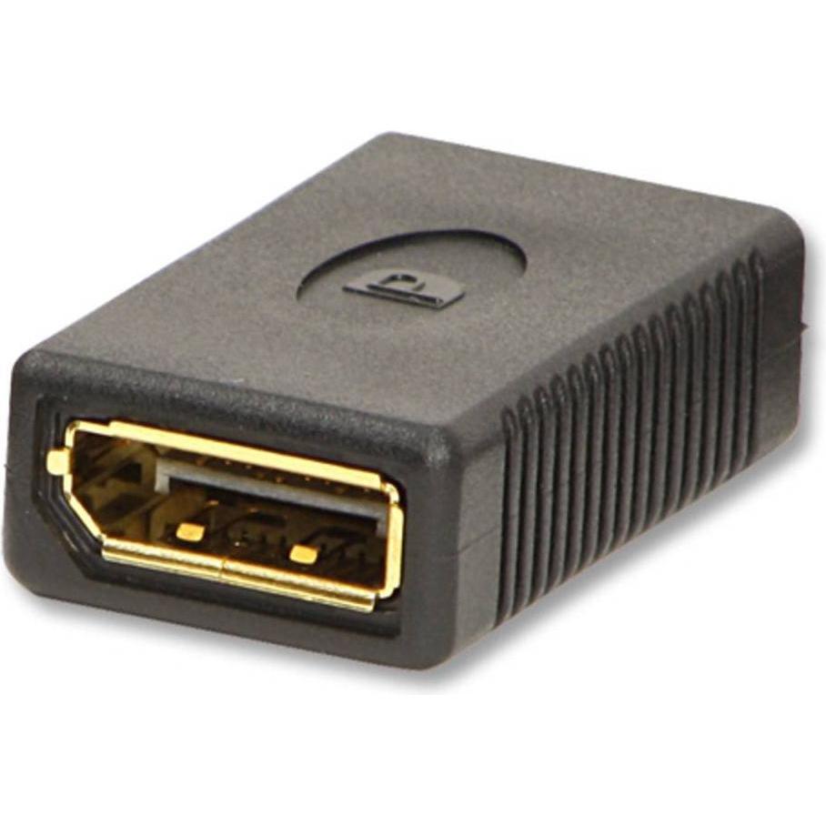 Thumbnail - Lindy Doppelkupplung DisplayPort zu (DP, 4 cm), Data + Video Adapter, Schwarz