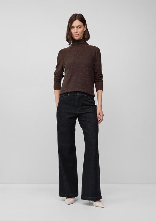 Produktbild s.Oliver Strickpullover Rollkragenpullover mit feinen Pailletten (42)