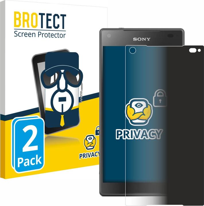 Produktbild BROTECT Sichtschutzfolie Anti-Spy Privacy Folie Blaulicht-Schutz (2 Stk., Sony Xperia Z5 Compact)