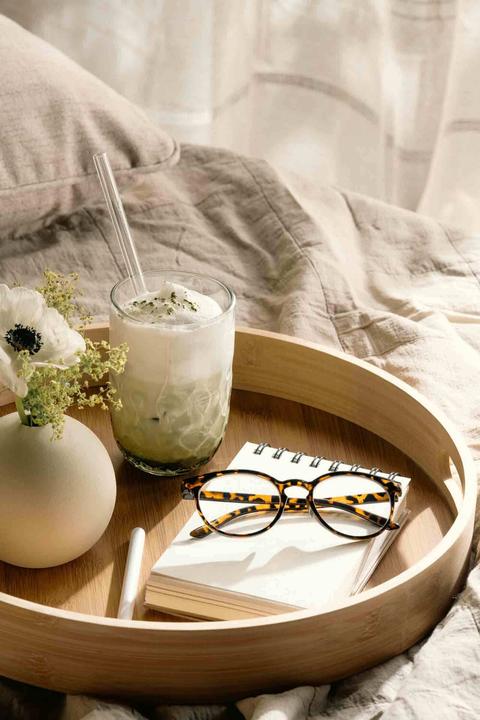 Produktbild Leonardo Gocce Matcha Latte Gläser mit Glastrinkhalm (2) (390 ml, 12x)