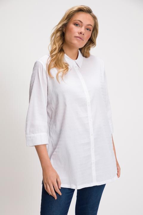Produktbild Ulla Popken Bluse, Bubble-Qualität, Hemdkragen, 3/4-Arm (62)