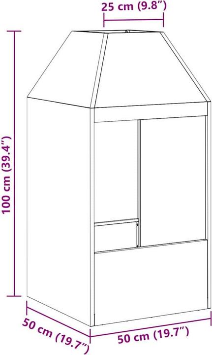 Produktbild vidaXL Holzfeuerstelle