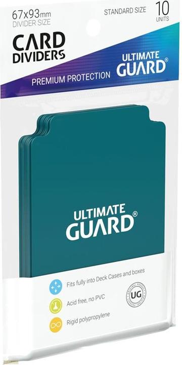 Actual product image Ultimate Guard Card Separator Standard Size Petrol Blue 10