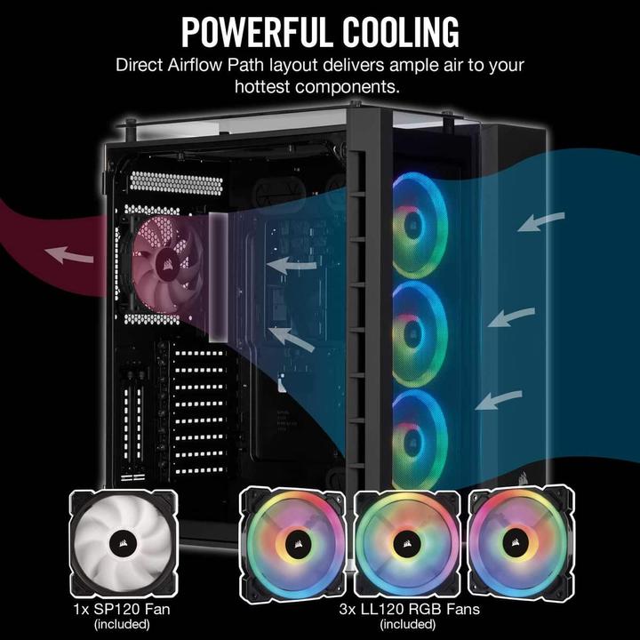 Actual product image Corsair 680X RGB (mATX, Mini-ITX, ATX, E-ATX)