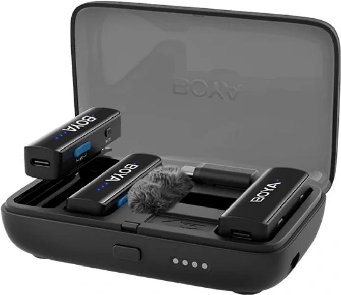 Actual product image Boya BOYALINK 2 C2 2.4G Dual-Channel All-in-one Wireless Microphone