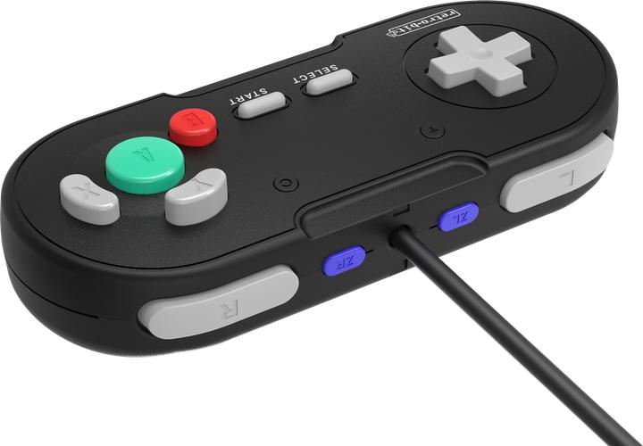 Produktbild retro-bit LegacyGC -langallinen peliohjain, musta, Gamecube / Wii (Wii)