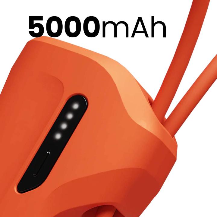 Actual product image Cygnett Battery bank Thumboost 5K Powerbank con cavo integrato (ORANGE) (CY5358PBCHE) (5000 mAh, 20 W, 18.50 Wh)