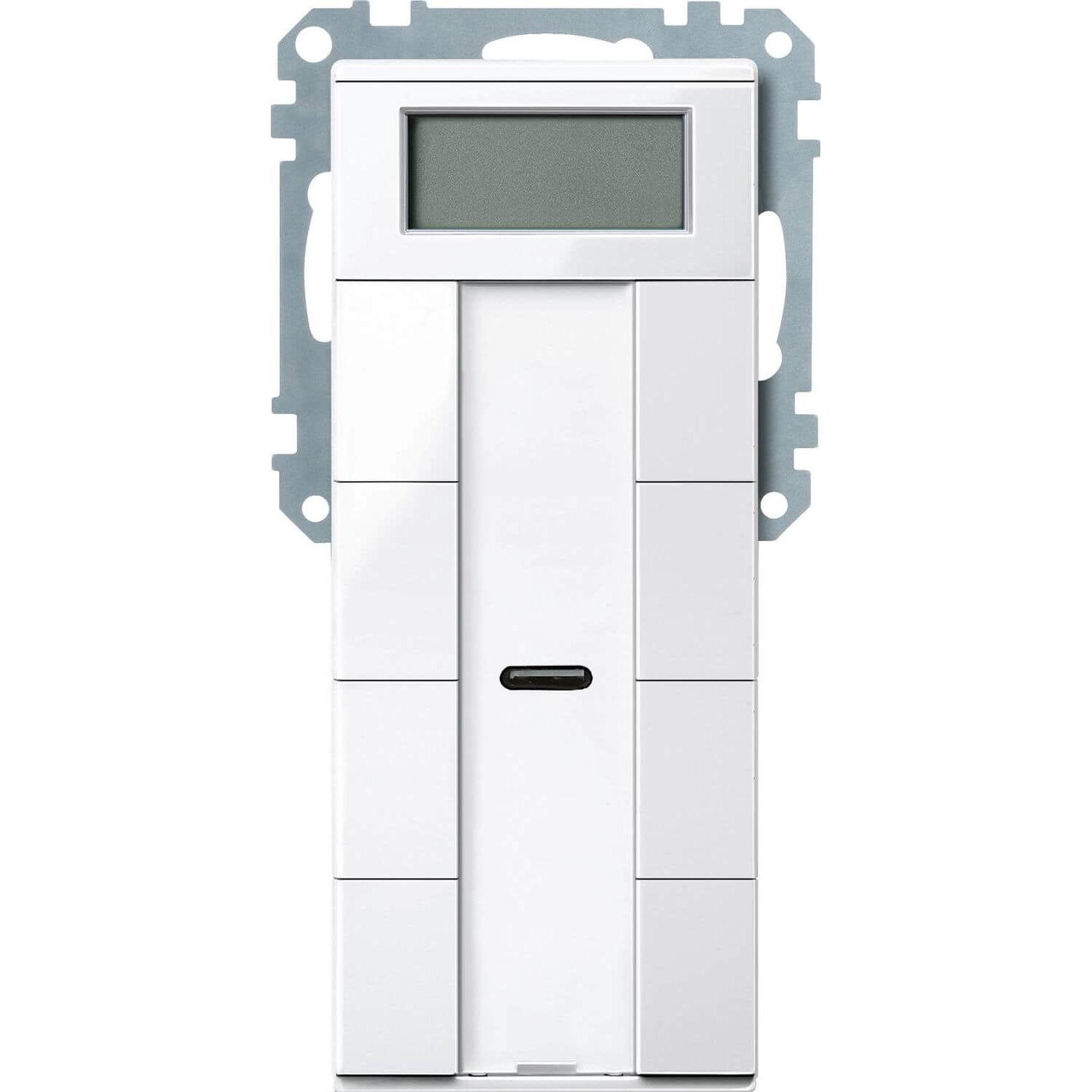 Merten Taster 4fach plus mit Raumtemperaturregler, Taster + Schalter, Weiss
