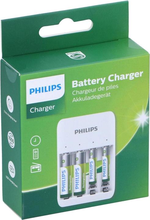 Image du produit Philips SCB4013NB (4 pcs, AAA, AA, 1300 mAh, Piles rechargeables + chargeur)