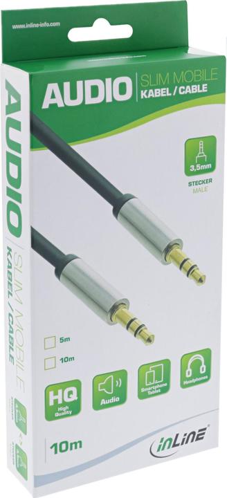 Produktbild InLine 3.5 mm – 3.5 mm (10 m, 3.5mm Klinke (AUX))