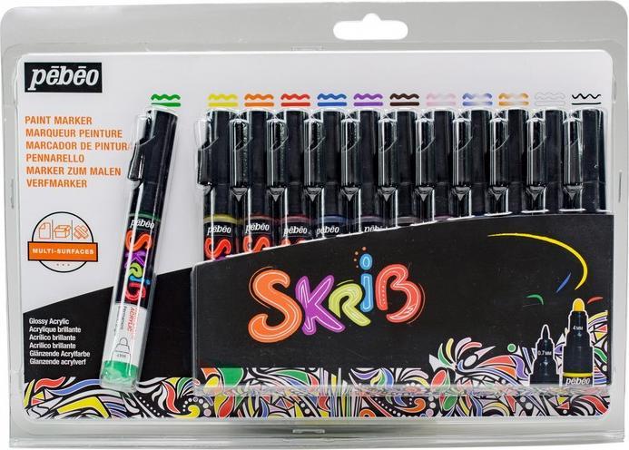 Actual product image Pebeo Skrib (Multicoloured, 0.70 mm, 12 x)