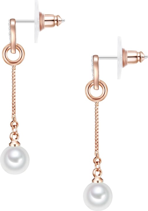 Produktbild Lulu & Jane Messing Glaskristall Muschelkernperle roségold - 33018 (Messing)