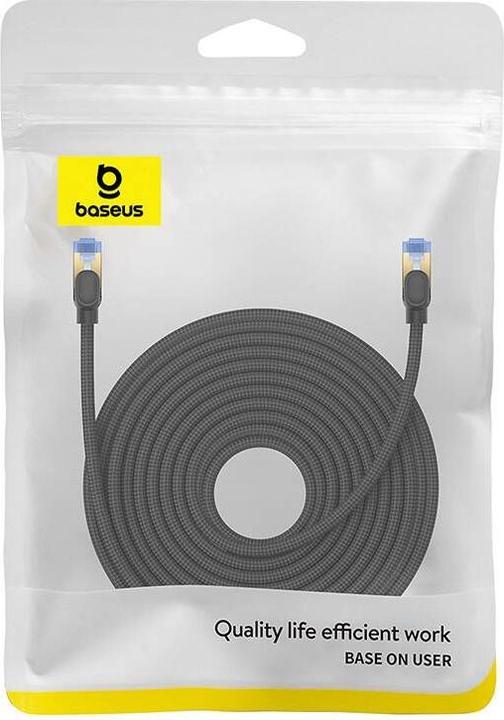 Immagine prodotto Baseus Cavo di rete intrecciato cat.7 Ethernet RJ45, 10Gbps, 20m (nero) (S/FTP, CAT7, 20 m)