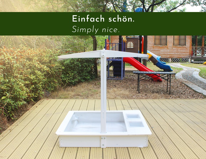 Produktbild Wondermake Design-Sandkasten "solarca2" mit Spielwannen u. Abdeckung, Fichte