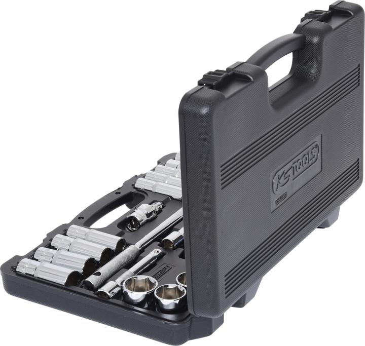 Actual product image KS Tools 1/2" CHROMEplus socket set, 30 pieces, hexagon, inch size, flank traction (1/2")
