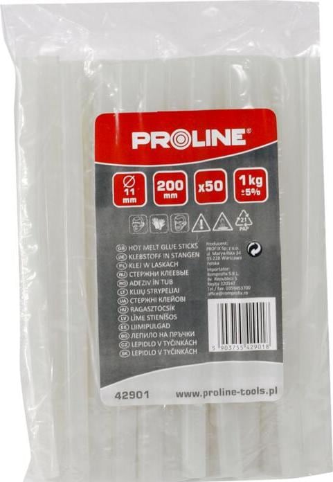Proline Pro-Line glue sticks 11 mm x 200 mm transparent 50 pieces 1 kg 42901