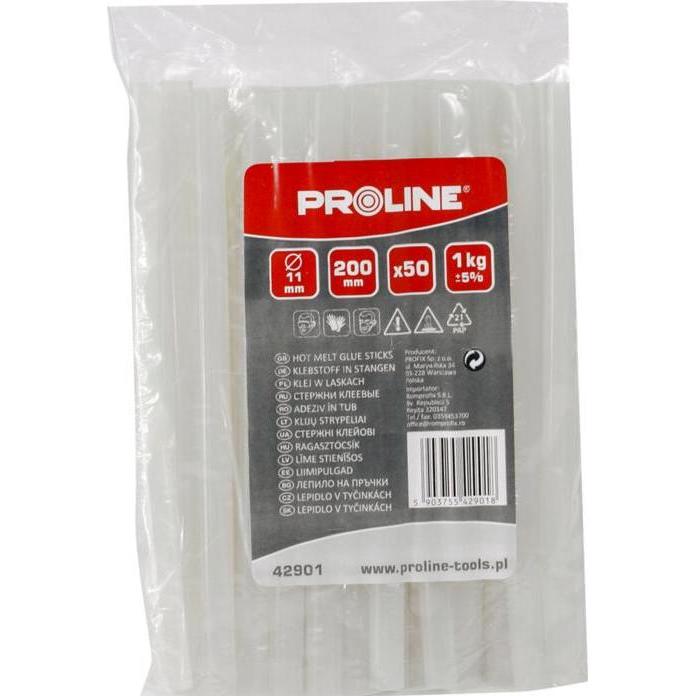 Proline, Heisskleber, Pro-Line Klebestifte 11 mm x 200 mm transparent 50 Stück 1 kg 42901