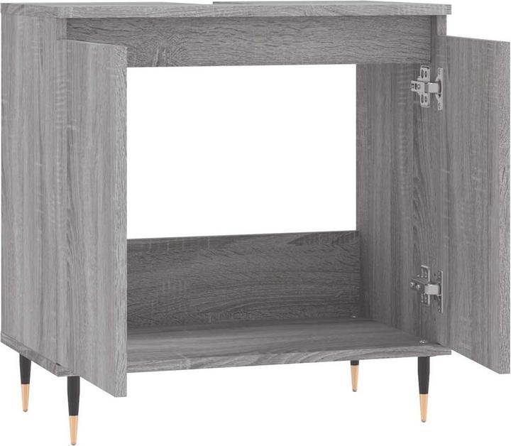 Immagine prodotto vidaXL Badschrank Grau Sonoma 58x33x60 cm Holzwerkstoff, Farbe (58 x 33 x 60 cm)