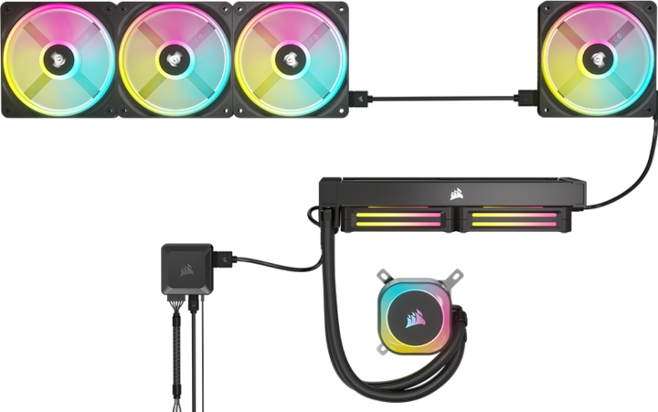 Image du produit Corsair Kit de câbles iCUE LINK avec connecteurs droits, noir