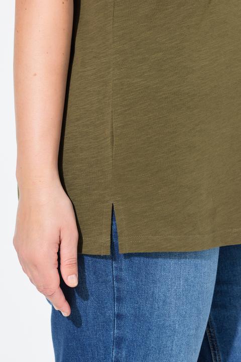Produktbild Ulla Popken T-Shirt, Blüte, V-Ausschnitt, Halbarm (56)