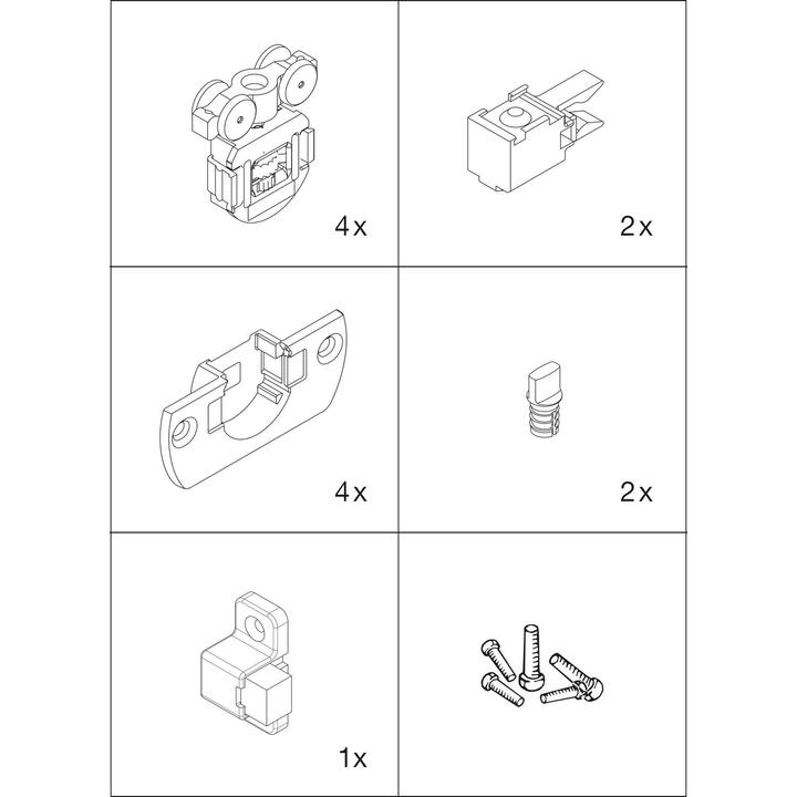 Actual product image HAWA Sliding door fittings -CLIPO 16 H, Inslide