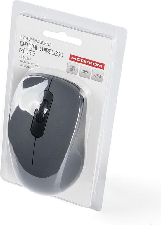 Produktbild Modecom MC-WM10S Maus Beidhändig RF Wireless Optisch 1600 DPI (Kabellos)