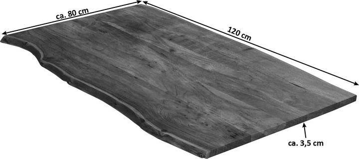 Actual product image SAM MILO Baumkante massiv Akazie (120 x 80 cm)