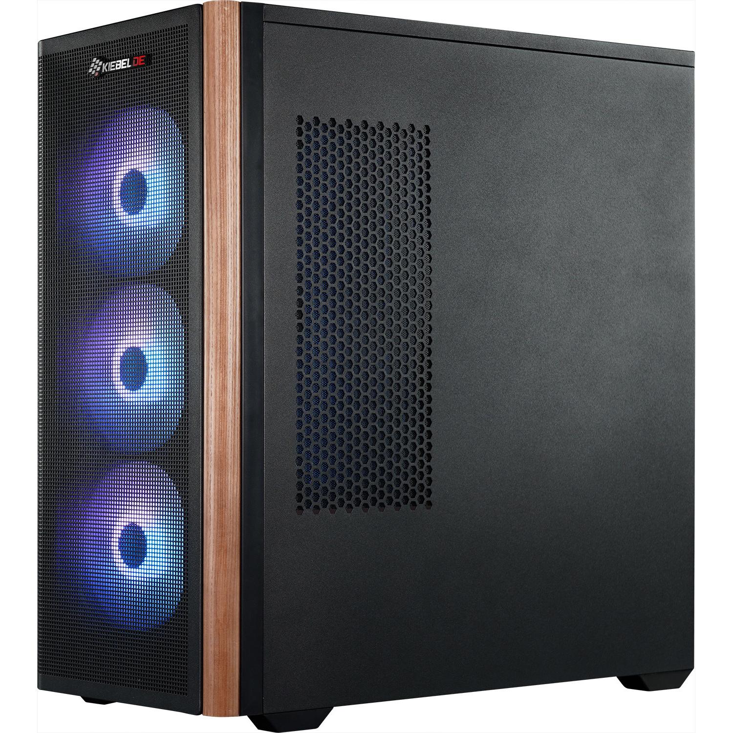 Kiebel Wooden IX (ATX), PC Gehäuse, Schwarz