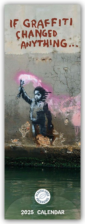 Actual product image Banksy - If Graffiti Changed Anything 2024 - Slimline Calendar (English)