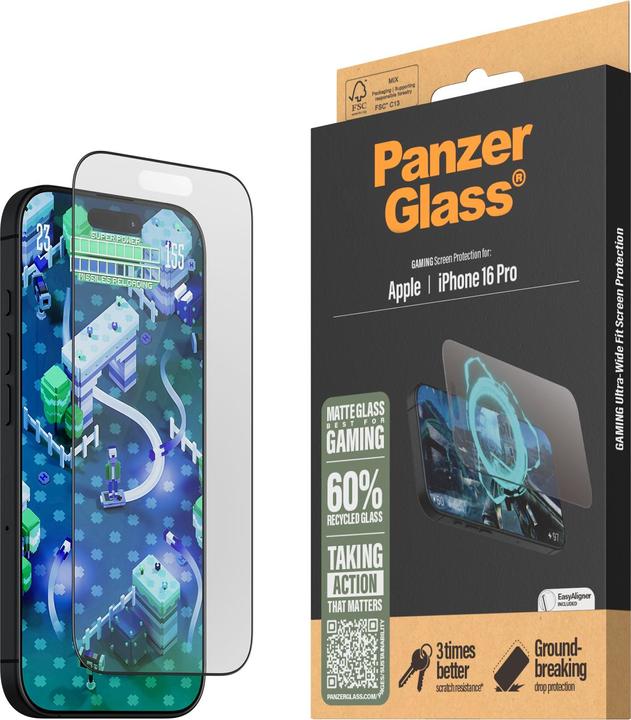 Image du produit PanzerGlass Gaming UWF (1 pièce(s), Apple iPhone 16 Pro)