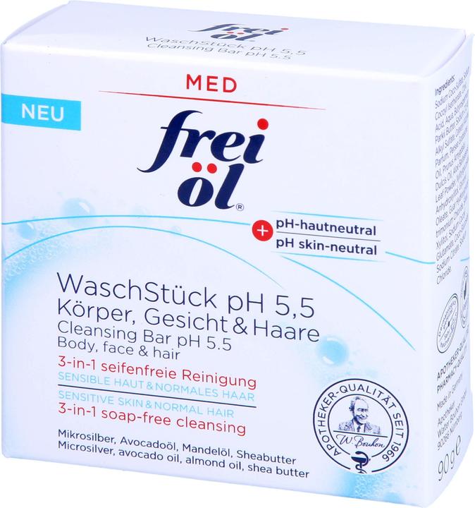Produktbild Frei Öl WaschStück pH 5,5 für Körper, Gesicht und Haare, 90 g Seifenstück (Flüssigseife)