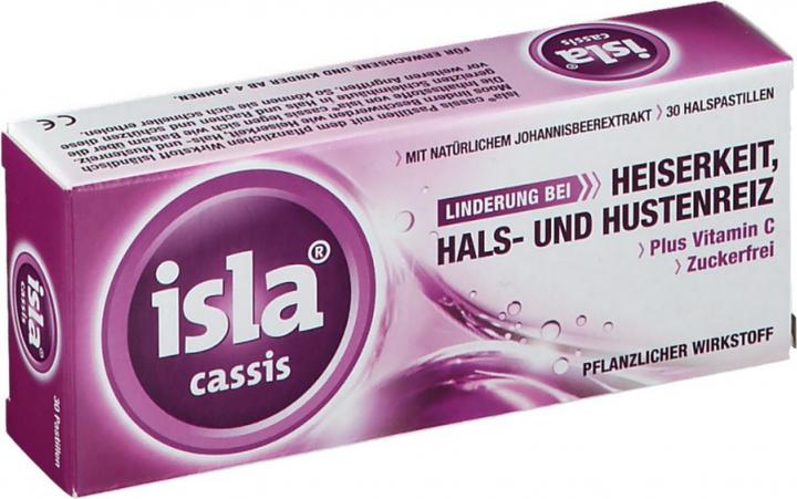 Actual product image Isla Moss Cassis Pastilles Stk (30 Piece)