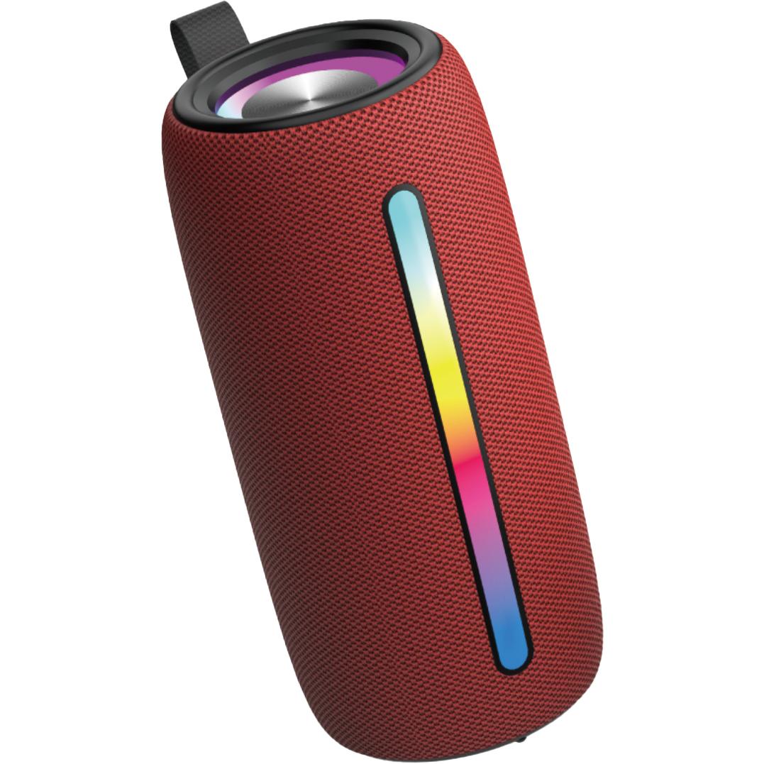 Denver Karaoke BT-Lautsprecher (3 h, Stromversorgung über USB), Bluetooth Lautsprecher, Rot