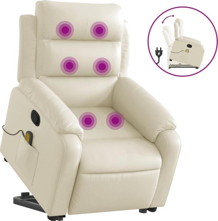 Immagine prodotto vidaXL Poltrona massaggiante con aiuto in piedi in finta pelle